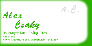 alex csaky business card